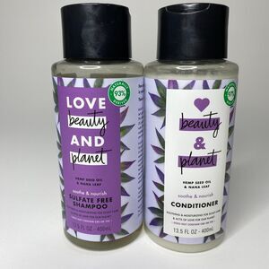Love Beauty and Planet Shampoo & Conditioner Hemp Seed Oil & Nana Leaf 13.5 oz